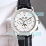 TW Swiss Copy Vacheron Constantin Traditionnelle Chronograph Perpetual Calendar White Dial Watch 